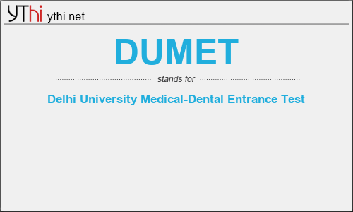 What does DUMET mean? What is the full form of DUMET?