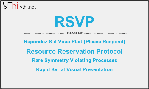 What does RSVP mean? What is the full form of RSVP?