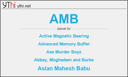 What does AMB mean? What is the full form of AMB?