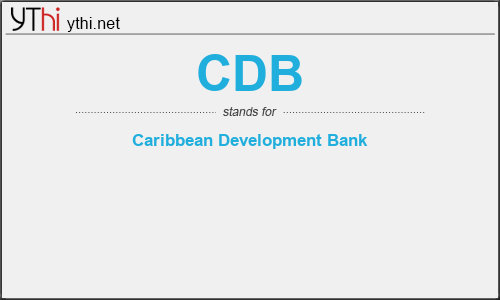 What does CDB mean? What is the full form of CDB?