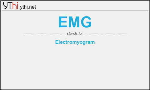 What does EMG mean? What is the full form of EMG?