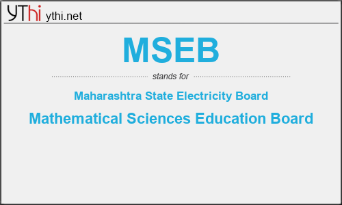 What does MSEB mean? What is the full form of MSEB?