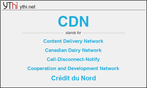 What does CDN mean? What is the full form of CDN?