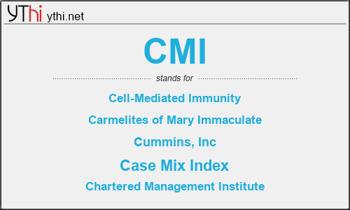 What does CMI mean? What is the full form of CMI?