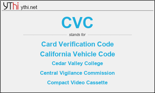What does CVC mean? What is the full form of CVC?