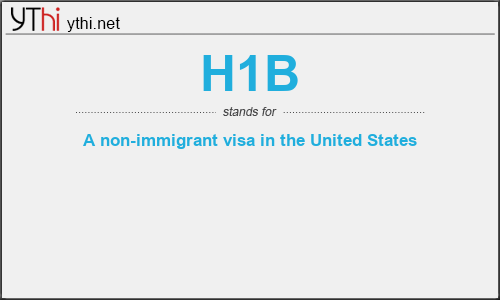 What does H1B mean? What is the full form of H1B?