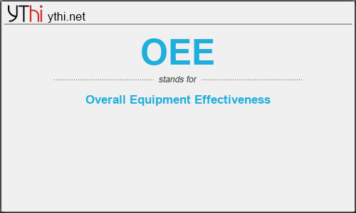 What does OEE mean? What is the full form of OEE?