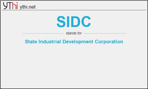 What does SIDC mean? What is the full form of SIDC?