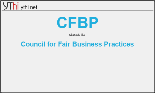 What does CFBP mean? What is the full form of CFBP?