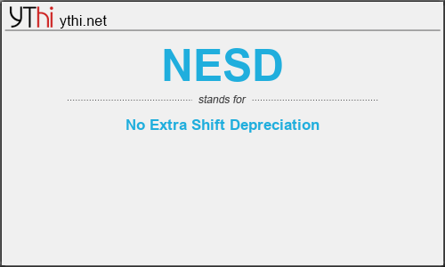 What does NESD mean? What is the full form of NESD?
