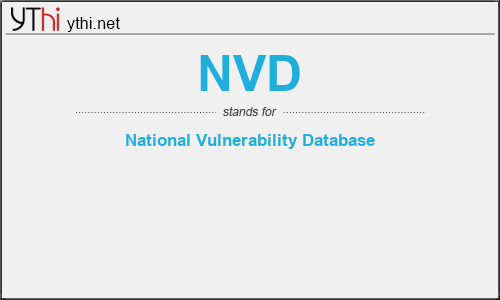 What does NVD mean? What is the full form of NVD?
