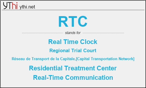 What does RTC mean? What is the full form of RTC?