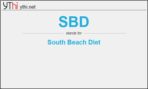 What does SBD mean? What is the full form of SBD?