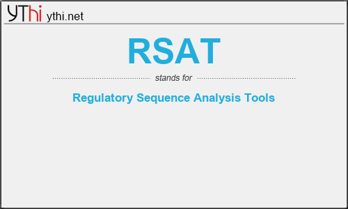 What does RSAT mean? What is the full form of RSAT?