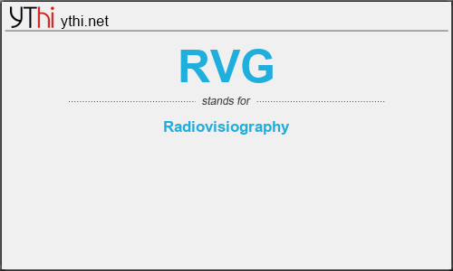 What does RVG mean? What is the full form of RVG?