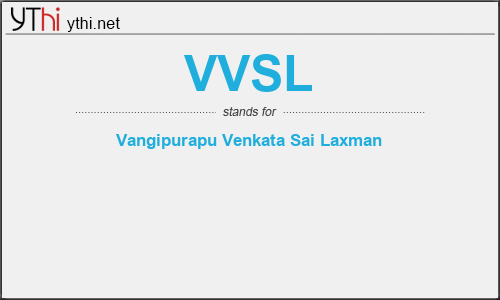 What does VVSL mean? What is the full form of VVSL?
