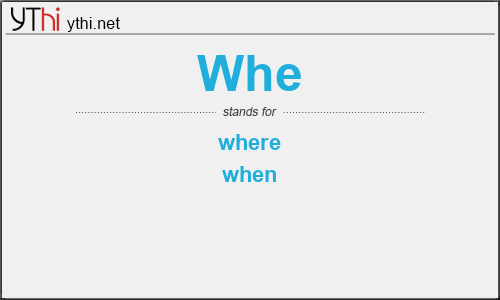 What does WHE mean? What is the full form of WHE?