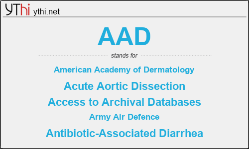 What does AAD mean? What is the full form of AAD?