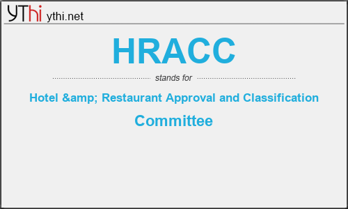 What does HRACC mean? What is the full form of HRACC?