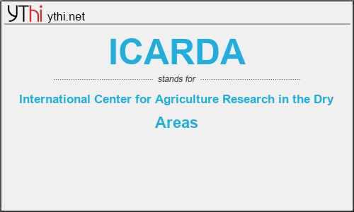 What does ICARDA mean? What is the full form of ICARDA?