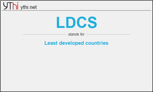 What does LDCS mean? What is the full form of LDCS?