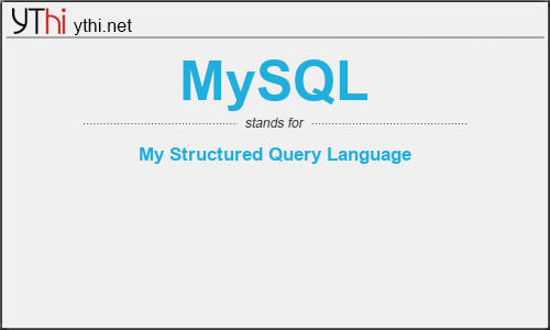 What does MYSQL mean? What is the full form of MYSQL?