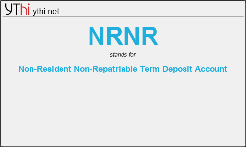 What does NRNR mean? What is the full form of NRNR?