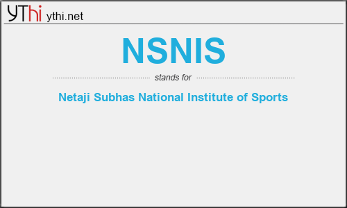 What does NSNIS mean? What is the full form of NSNIS?
