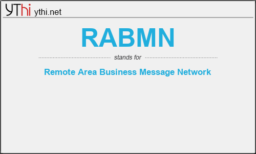 What does RABMN mean? What is the full form of RABMN?