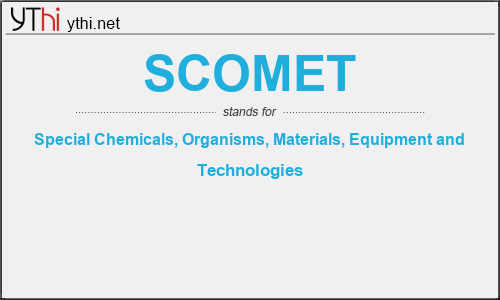 What does SCOMET mean? What is the full form of SCOMET?