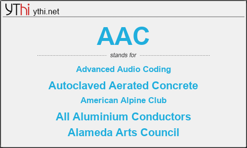 What does AAC mean? What is the full form of AAC?