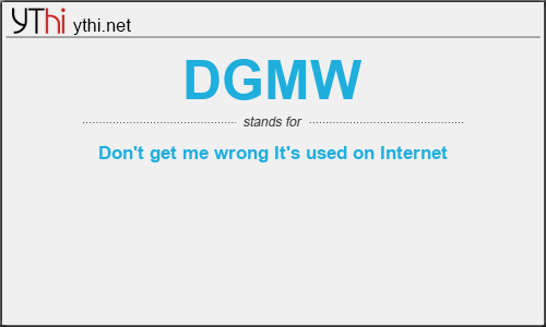 What does DGMW mean? What is the full form of DGMW?