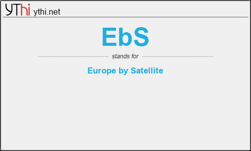 What does EBS mean? What is the full form of EBS?