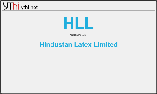 What does HLL mean? What is the full form of HLL?