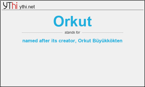 What does ORKUT mean? What is the full form of ORKUT?