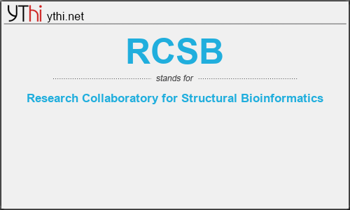 What does RCSB mean? What is the full form of RCSB?