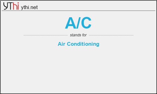 What does A/C mean? What is the full form of A/C?