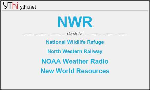 What does NWR mean? What is the full form of NWR?