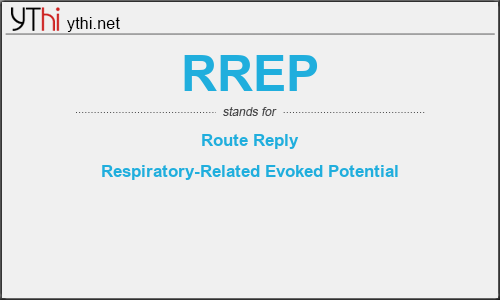 What does RREP mean? What is the full form of RREP?