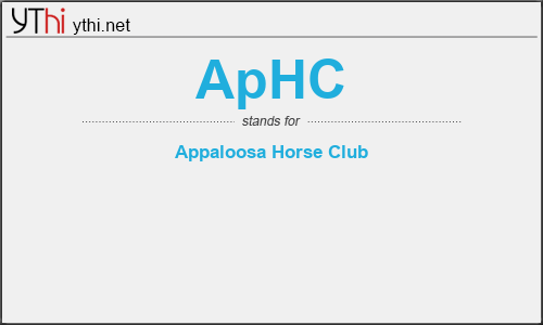 What does APHC mean? What is the full form of APHC?