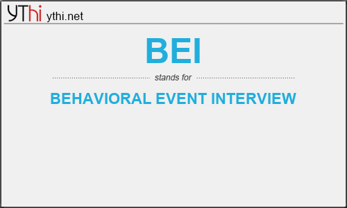 What does BEI mean? What is the full form of BEI?