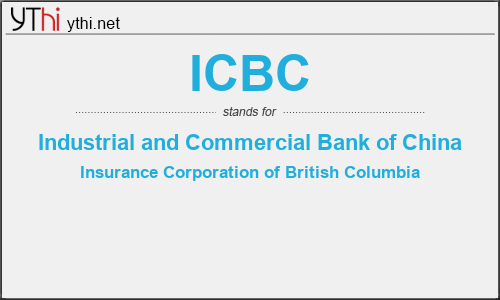 What does ICBC mean? What is the full form of ICBC?