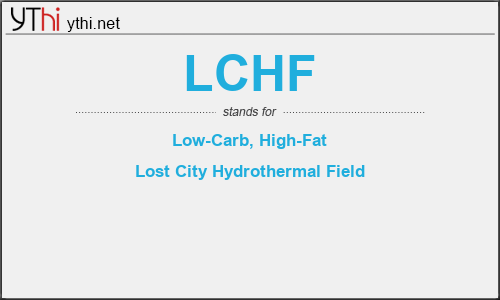 What does LCHF mean? What is the full form of LCHF?
