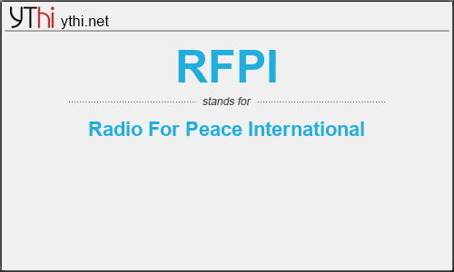 What does RFPI mean? What is the full form of RFPI?