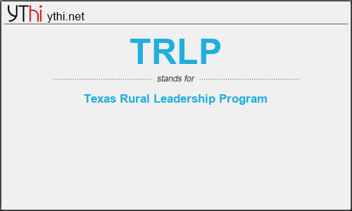 What does TRLP mean? What is the full form of TRLP?