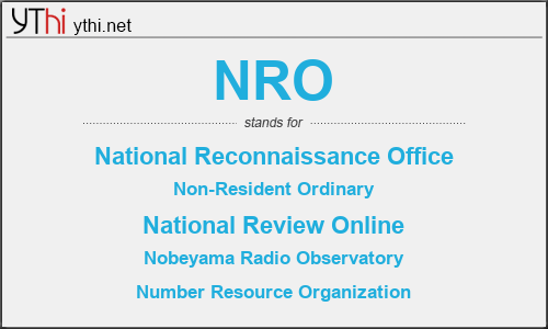 What does NRO mean? What is the full form of NRO?