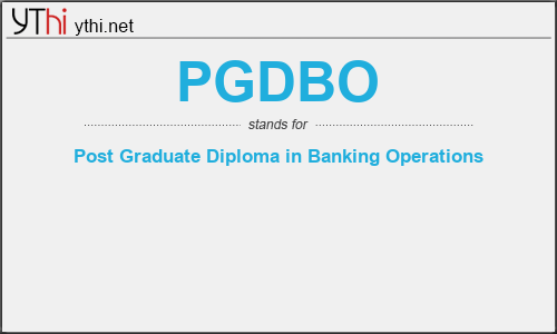 What does PGDBO mean? What is the full form of PGDBO?