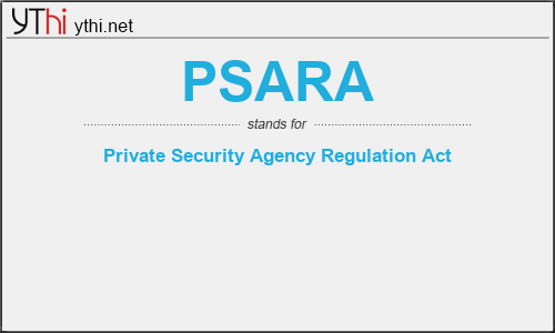 What does PSARA mean? What is the full form of PSARA?