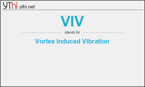 What does VIV mean? What is the full form of VIV?
