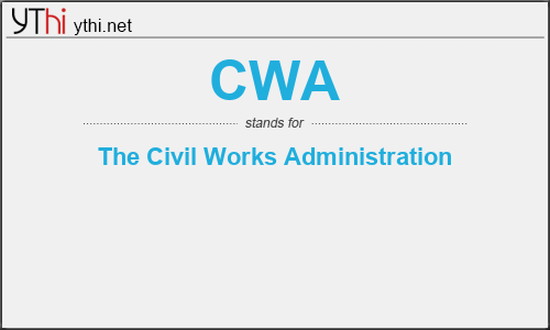 What does CWA mean? What is the full form of CWA?